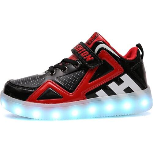 New Fashion LED Light Roller Skate Running Shoes for Kids Adults USB Charged Growing 2 Wheel Comfortable Glowing Roller Sneakers