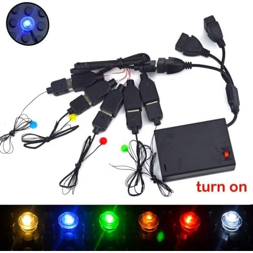 Mini LED Lamps City Street Single USB Light-Emitting Classic Brick Building Blocks Battery Box Compatible With Leduo Toys