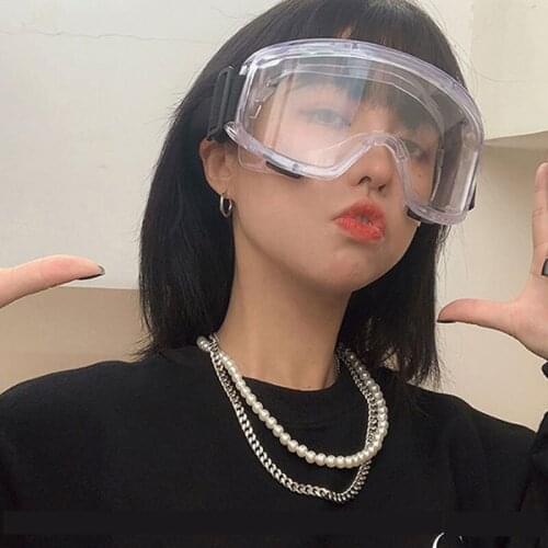 2021 fashion Cuban Chain Pearl Choker Necklace for Men Women Punk Hip Hop Rock Neck Chain layered Kpop Female Male Necklace