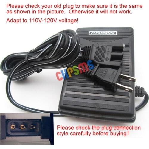 1PCS #4C316B202 110V Foot Control Pedal Compatible with SINGER 4205 4206 4210 4212 4220 4228 6239 6510