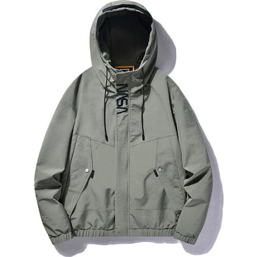 Casual Jacket 2021 Men Streetwear Hooded Jackets Hip Hop Outerwear