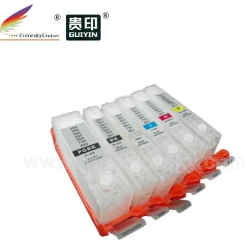 RCC250-6) refillable ink cartridge for Canon MG6320 MG7120 MG7520 IP8720 MG 6320 7120 7520 IP 8720 PGI-250 CLI-251 PGBKBKCMYGY