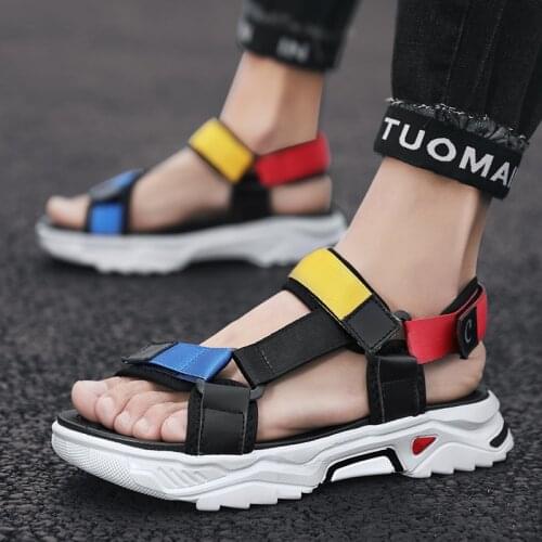 Unisex big size Height Increase Sandals Men Gladiator Beach Shoes Male Slippers Sport Water Sandalia Masculina Zapatos De Hombre