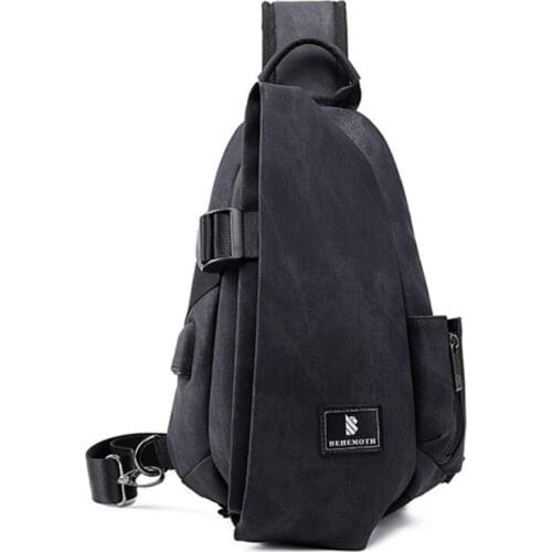 USB Charge Shoulder Bag Men Messenger Bags Male Wear-resistant Sling Chest Bag Boy Travel Bagpack Men Cross Body Outdoor Bags