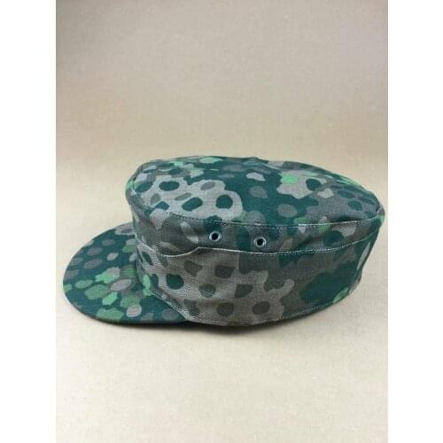 Tomwang2012. WW2 WWII GERMAN ARMY ELITE DOT44 PEAS CAMO FIELD SOLDIER CAP MILITARY HAT COLLECTION WAR REENACTMENTS