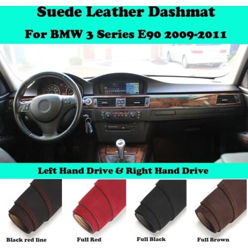 For BMW 3 Series E90 Sedan E91 Touring E92 Coupe E93 316I Suede Leather Dashmat Dashboard Cover Pad Dash Mat Car-Styling Carpet