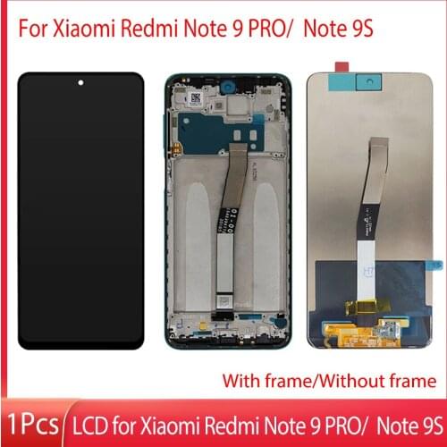 6.67 Inch LCD Display Touch Screen Digitizer Assembly Screen Replacement for Xiaomi Redmi Note 9S/Note 9 PRO