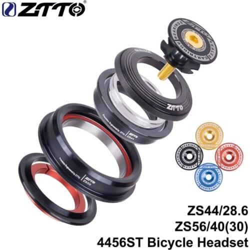 ZTTO Bicycle Internal Headset 44mm 56mm MTB Threadless Sealed Bearing 45 Degree ZS44 ZS56 Tapered Straight Fork Steerer 4456ST