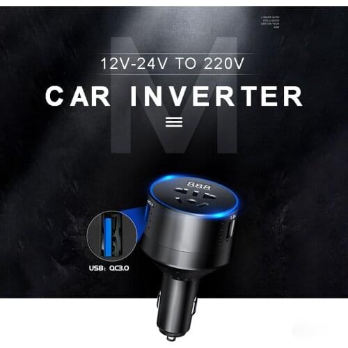 1 Pcs Car Mini Power Inverter 12V/24V to 220V Power Converter USB Mobile Phone Charger Hight Quality Car Charger Adapters