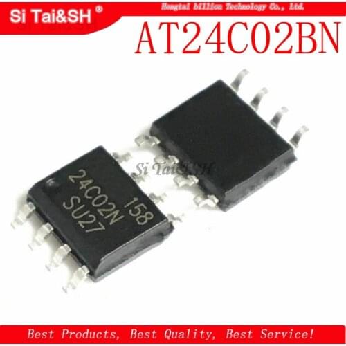 10pcs/lot New AT24C02BN-10SU-2.7 AT24C02 24C02N 24C02 24C02BN-SU27 EEPROM SOP8 2.7V Memory IC