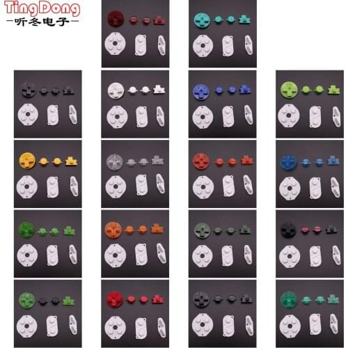 2sets DIY Buttons Set For Gameboy Classic GB Repair parts Rubber Conductive Button A B D pad Silicone Start Select Keypad