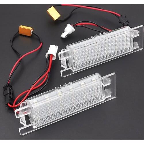 2Pcs/Set LED Car Number License Plate Lights Lamp Bulb for Vauxhall Opel Corsa C D Astra H J Vectra Long Lasting Shock Resistant