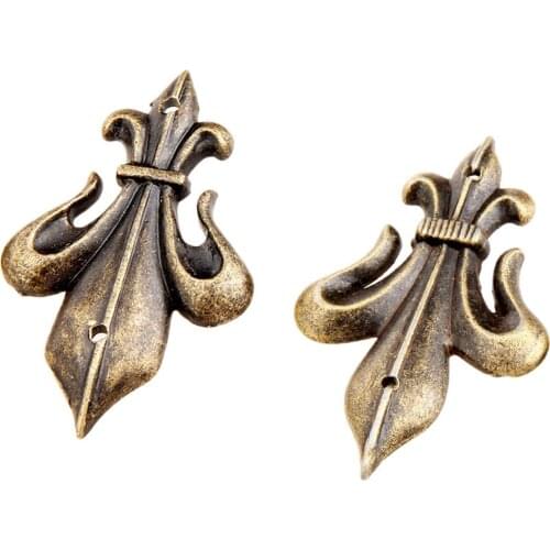 20Pcs Antique Bronze Furniture Jewelry Box Corner Brackets Wooden Cases Feet Leg Vintage Metal Corner Protector with Screw