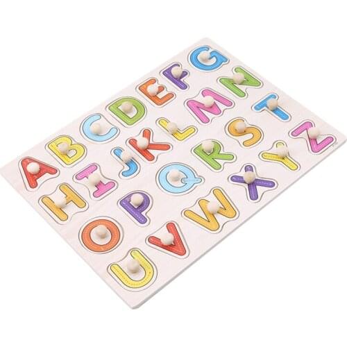 30cm Baby Toys Montessori Wooden Puzzle Hand Grab Board Educational Wood Puzzles for Kids Cartoon Animal Vehicle Child Gift