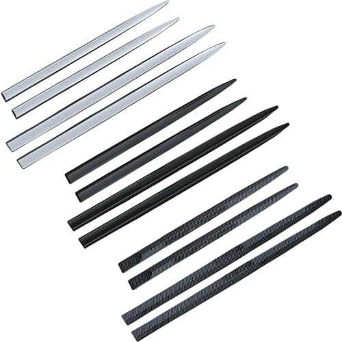 4PCS Universal Car Truck Accessories Carbon Fiber Door Body Side Molding Protector Cover Trim