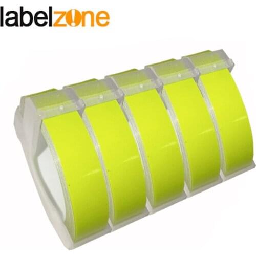 5 Pack 9mm Grass green 3D Embossing PVC Label Tape Compatible Dymo 1610 12965 Manual Label printer for Motex E101 Label Makers
