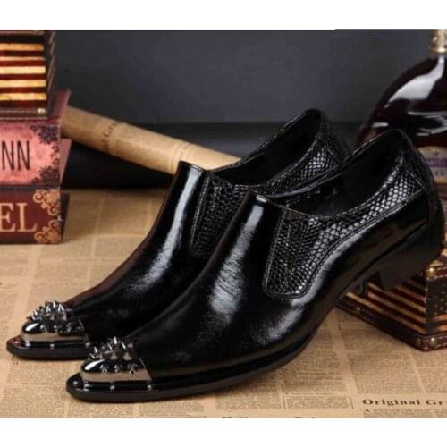 Batzuzhi Luxury Handmade Mans Shoes Pointed Toe Black Leather Dress Man Shoes Formal Business Zapatos Hombre, Big Sizes US6-12