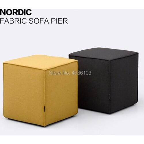 Nordic Creativity Linen Fabric Pebble fabric sofa and stool foot stool ottomans for Exhibition /clothing store /Living room