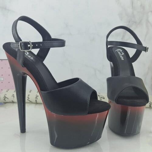 Leecabe Colorful platform 17CM/7Inch Womens Platform Sandals party High Heels Shoes Pole Dancing Shoes