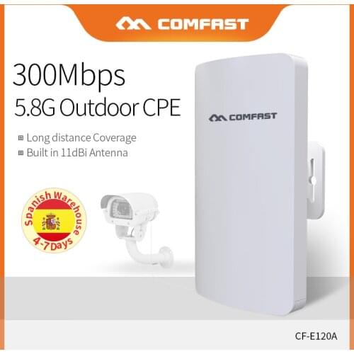 Long Distance Outdoor CPE 5.8Ghz 300Mbps Access Point POE Wireless AP Router Repeater Extender AP Bridge For IP Camera CF-E120A