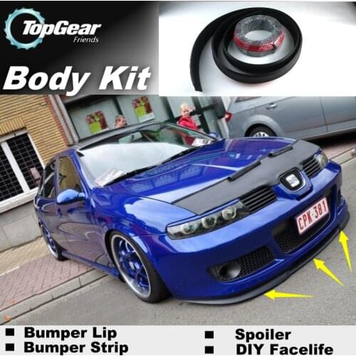 Bumper Lip Deflector Lips For SEAT Toledo Front Spoiler Skirt For TopGear Friends to Car Tuning View / Body Kit / Strip