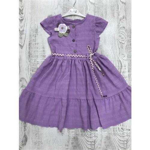 Children Floral Purple Dress