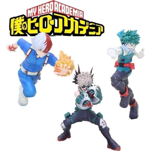 Anime My Hero Academia Figure Doll Bakugou Katsuki Midoriya Izuku Todoroki Shoto boku no hero academia figure PVC toys 16cm
