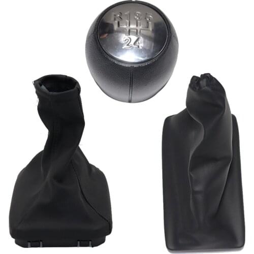 Chrome Car Shift Gear Knob Boot Cover Handbrake Boot Gaiter For Vauxhall OPEL CORSA C (01-06) TIGRA B (04-12) COMBO C (01-11)