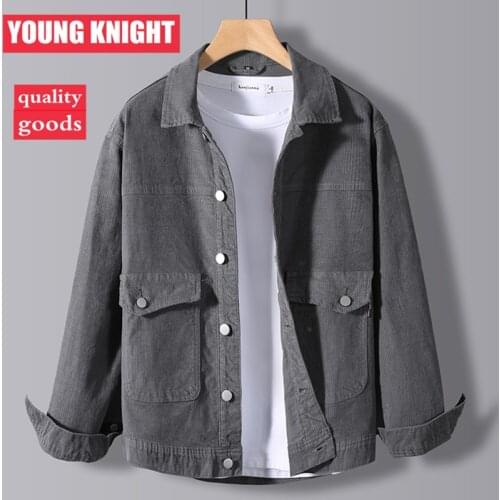 Jacket mens coat 2021 autumn young and middle-aged Europe, America, Japan and South Korea trend new tooling denim corduroy cott