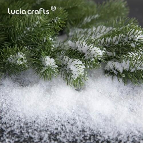 Lucia Crafts 20g 1/3/5/8/10 mm Artificial Dry Snow Power Xmas Home Party DIY Scene Props Supply Christmas Decor