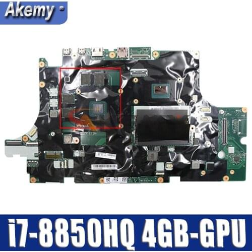 Akemy For Lenovo Thinkpad P72 Laptop Motherboard CPU i7-8850HQ GPU 4GB Tested 100% Work FRU 01YU277 01YU278 01YU292 01YU291