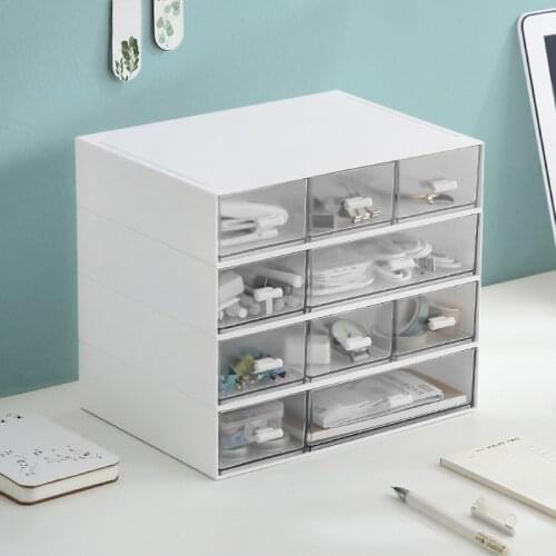Multi-Frame Desktop Drawer Storage Box Cosmetics Office Stationery Artifact Desk Plastic Storage Rack SAL99