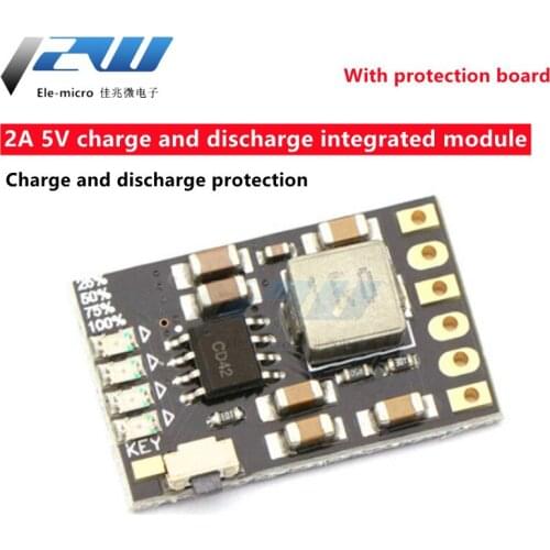 5pcs)2A 5V Charging Module 3.7V 4.2V Booster Lithium Battery Mobile Power Protection DIY Electronic PCB Board