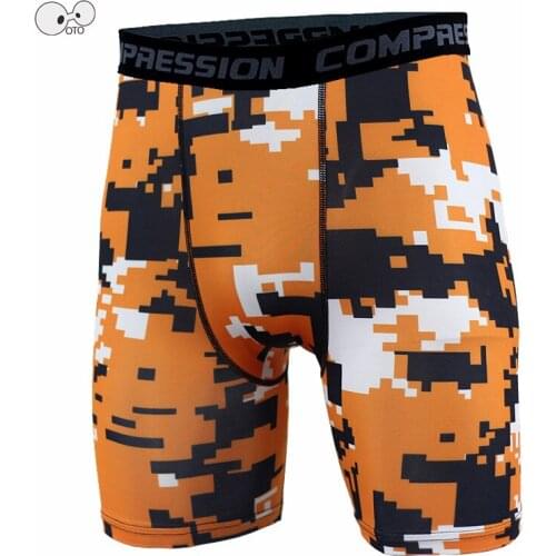 2020 Mens Compression Shorts Summer Camouflage Fitness Shorts Quick Dry Mens Running Bodybuilding Tights Camo Short Pants