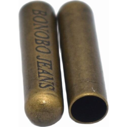 End Tips Caps Leather Bullets Tube Clasps Ribbon Stopper Findings Shoelace Replacement Metal Aglets Hoodie Clothing 10 PCS