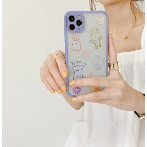 New Colorful Little Monsters phone Case for iPhone 11 Pro Max X XR XS Max cover for iPhone 8 7 plus back Cover Luxury Soft cases