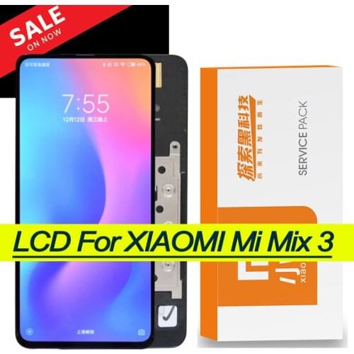 Origianl Amoled LCD For Xiaomi MIX 3 Display Touch Screen Digitizer Assembly With Frame For Mi Mix3 Mix 3 LCD Screen Repair Part