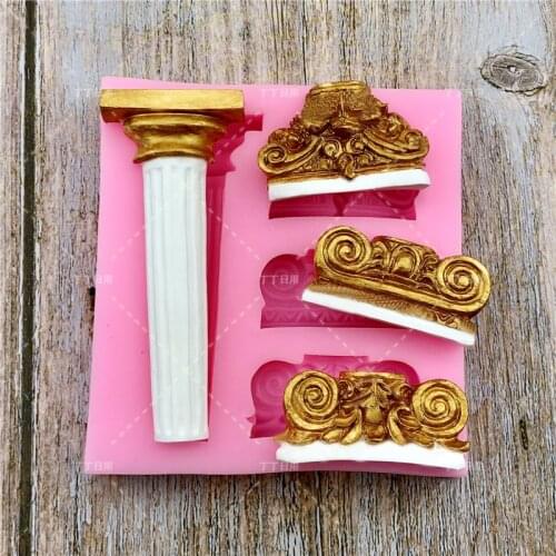 Pier Ancient Building 3D chocolate soap Moulds DIY fondant cake decorating tools silicone mold kitchen baking utensils