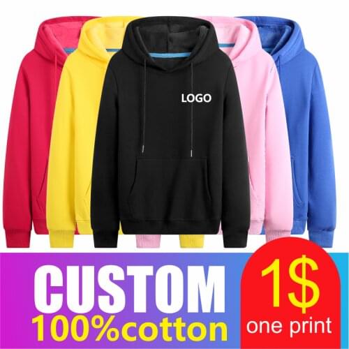Customize Hooded Pullover Make Uniforms Design Logo by Embroidery Clothes Autumn Winter Thin Knitted Terry Men and Women Casual