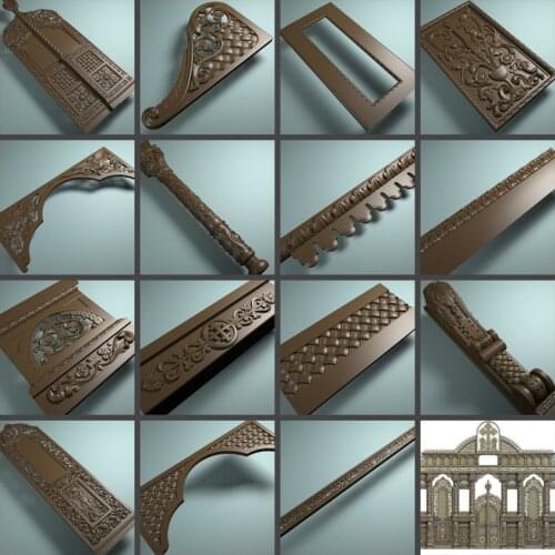 Luxurious door 3d model STL relief for cnc STL format Luxurious door 3d model for cnc stl relief artcam vectric aspire