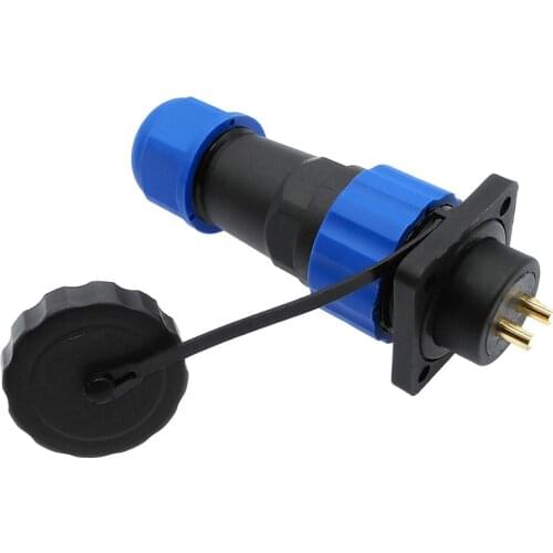 SP20 Straight waterproof connector flange socket 1/2/3/4/5/6/7/9/10/12/14Pin IP68 cable connector