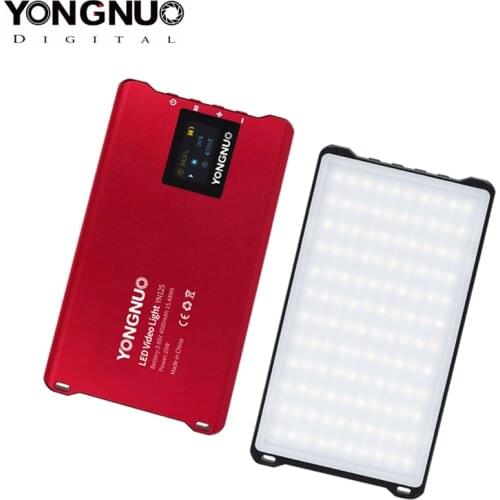 YONGNUO YN125 Mini LED Fill Light 3200-5600K Photography Lamp Built-in Battery for Video Selfie Taking Photo Live Webcast VLOG