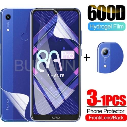 1-3Pcs Protective Hydrogel Film For Huawei Honor 8A Prime Screen Protector Camera Glass for honor 9a 9c 9s screen Lens film