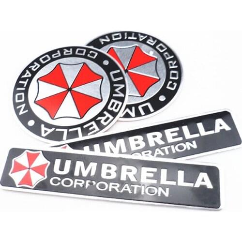 3D aluminum alloy biohazard umbrella car sticker FOR Volkswagen vw POLO Tiguan Passat Golf EOS Scirocco Jetta Bora Lavida