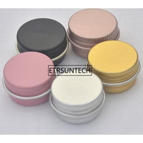 500pcs Empty Mini 5g Aluminium Jars Metal Pink Gold Black Sample Lip Balm Deodorant Cream Mask Tin Case Makeup Container F3487