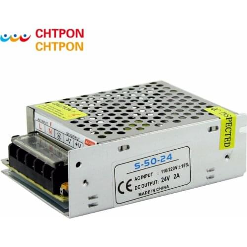 AC 110-220V DC 24V 2A 48W Switch Power Supply Transformer for LED Strip Light