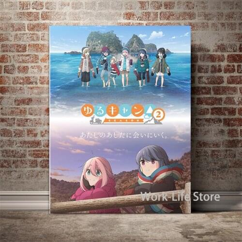 Yuru Camp Laid-Back Anime Aesthetic Home Decor Canvas Painting Wall Pictures Living Room Decoration Art Posters and Prints