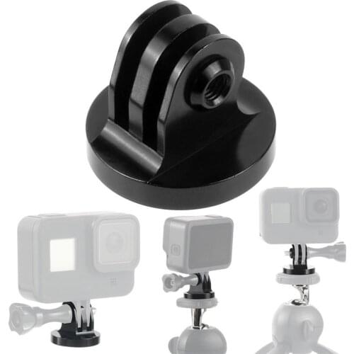 CNC Aluminium Alloy Small Size Tripod Mount Adapter 1/4 with Thread for Gopro Hero Xiaoyi SJCAM Action Camera