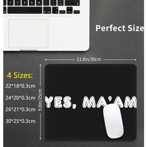 Yes , Ma'am Mouse Pad DIY Print Cushion Femdom Submissive Man Dominant Woman Bdsm Female Domination Flr Festish