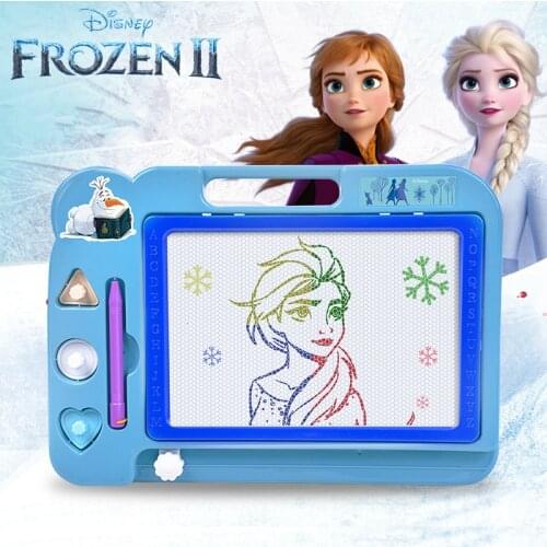Disney Frozen 2 Elsa Kids Paint Drawing Board Set Educational Toys for Girls Boys Magnetic Board Baby Children Birthday Gift